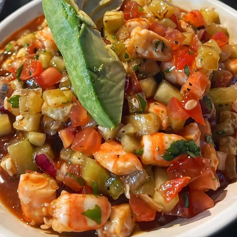 Tostada Camarón Cocido  